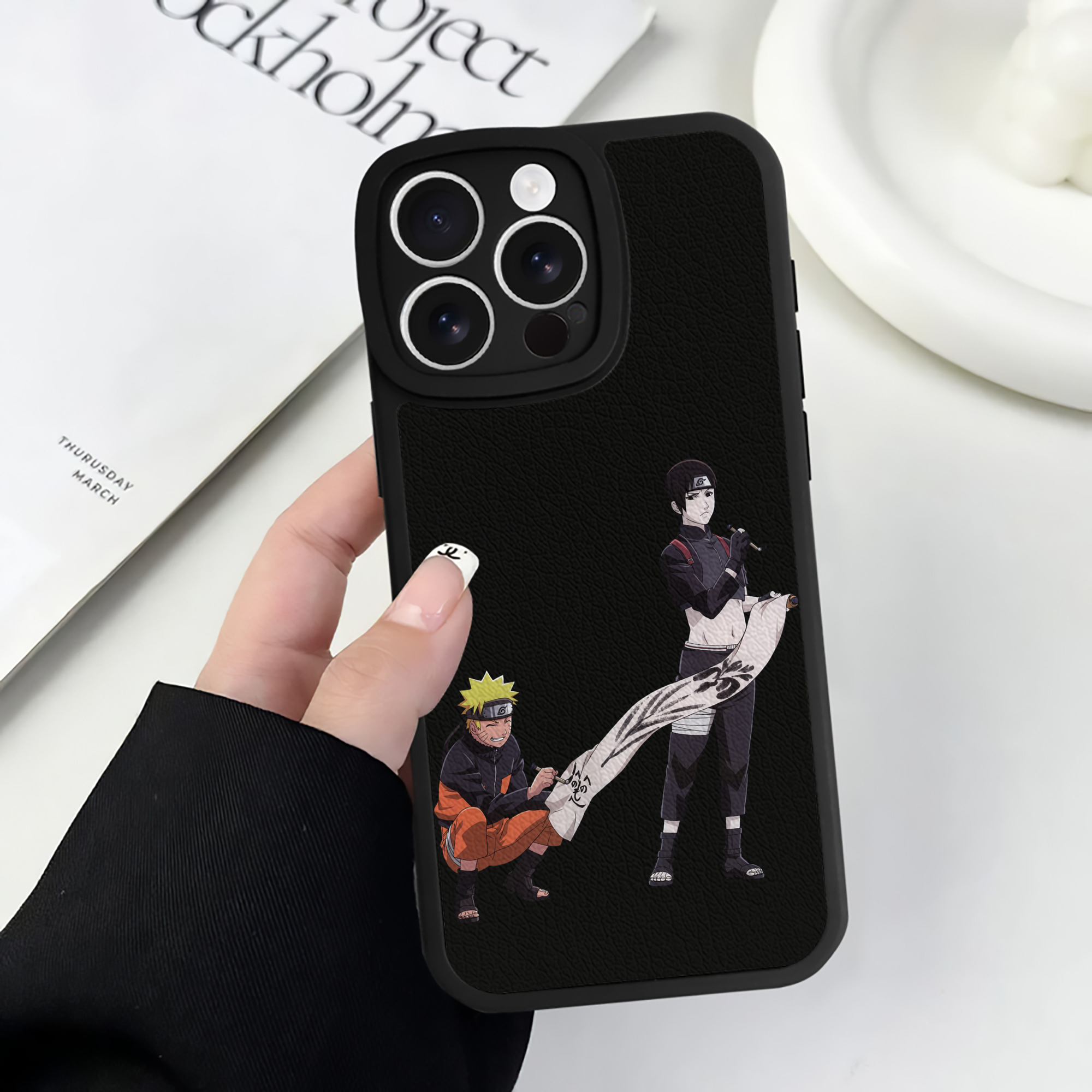 （画像用） NARUTO -ナルト- うずまき ナルト Uzumaki Naruto 【iPhone 16シリーズ対応】シリコンスマホケース（レザー調） 材質：シリコン